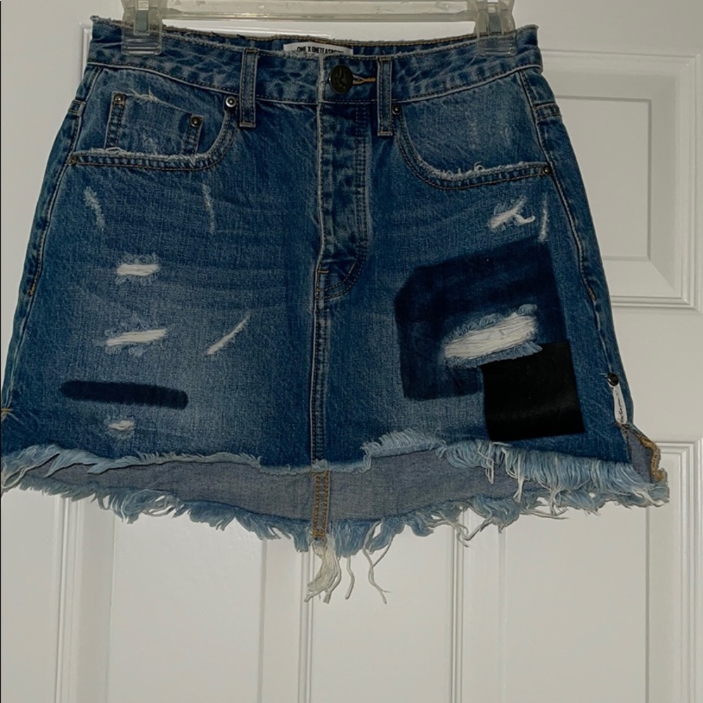 One Teaspoon Denim Skirt